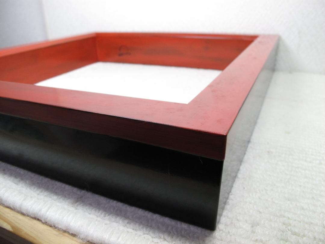 茶道具 炉縁 夏目有彦 根来漆 作者サインあり 共箱入り