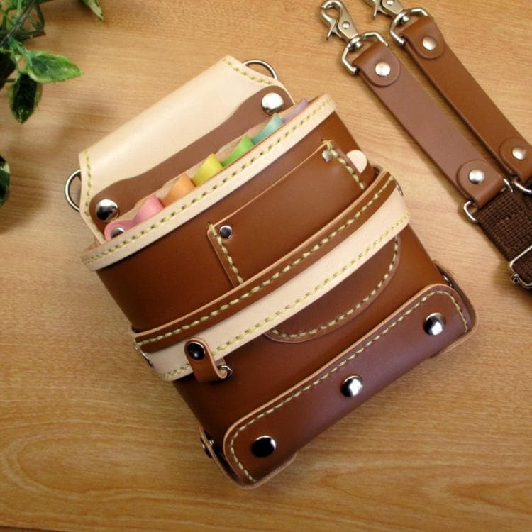 トリマー向き】 キャメル＆カラフル 6丁 シザーケース TSC-18/CCC