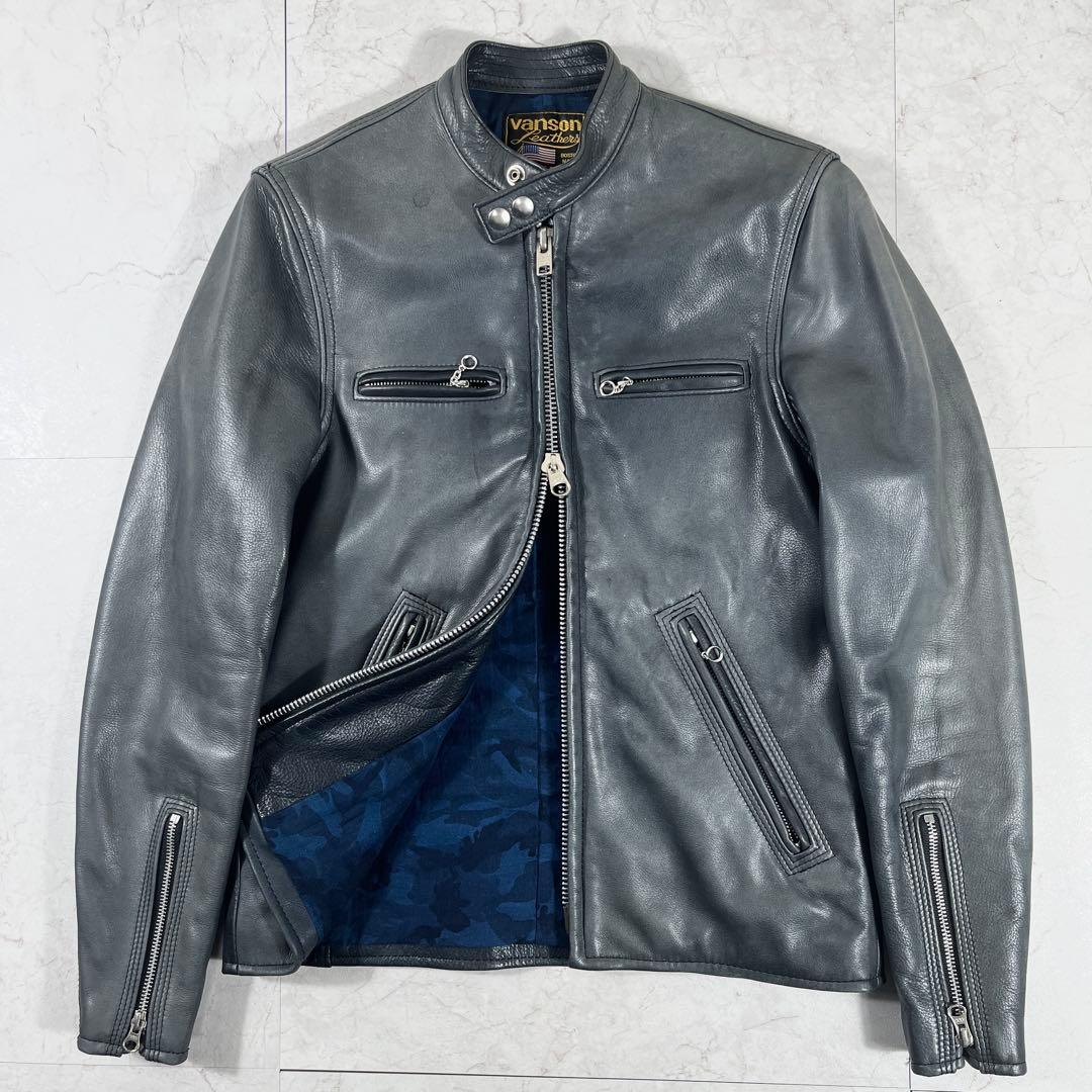 バンソン 日本別注モデル シングルライダース カモ 迷彩 希少カラー W