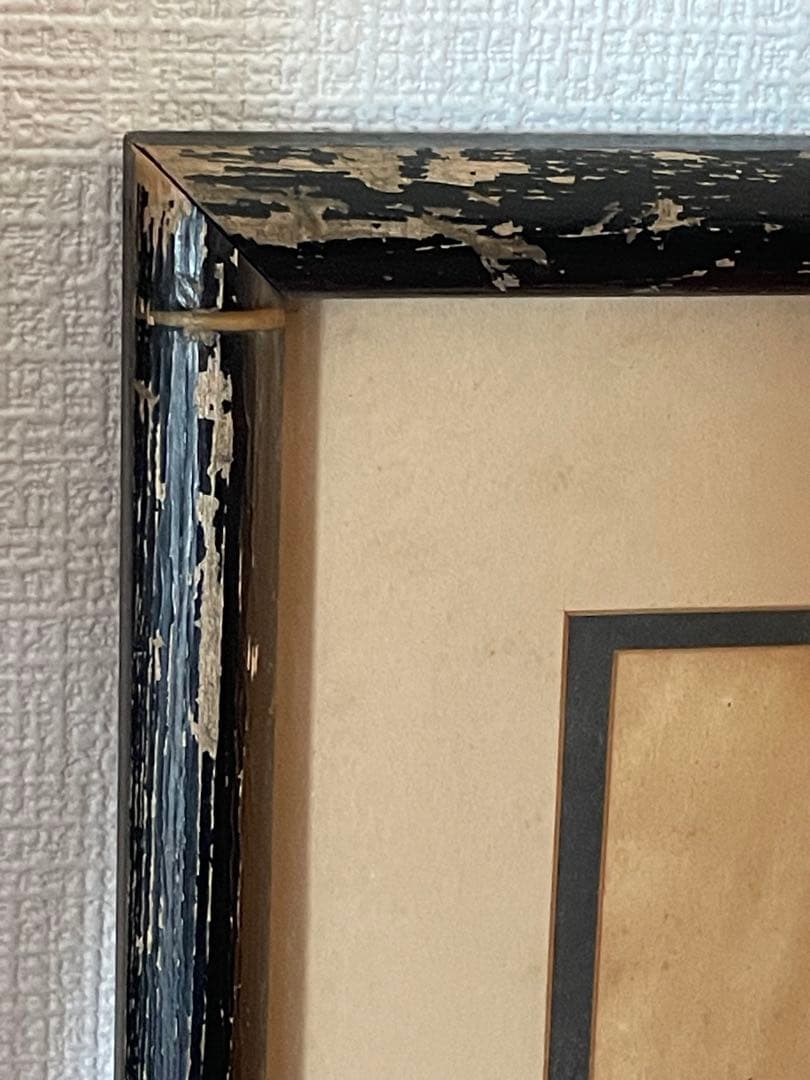 茶*様 50s ビンテージ額装ウォール街NY手書きアート 鉛筆画 作家物ブロカン