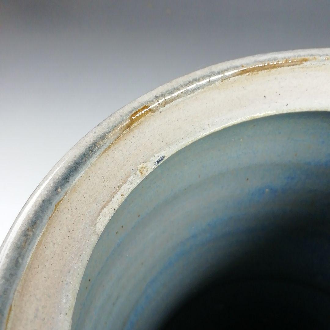 T686 水指 『熊野焼』『細水指』『皿谷実 造』 共箱 茶道具