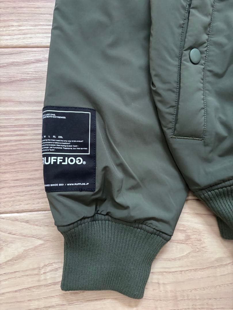 ラフログ　ラフロッグ　軽量パファースタジアムジャケット　S カーキ