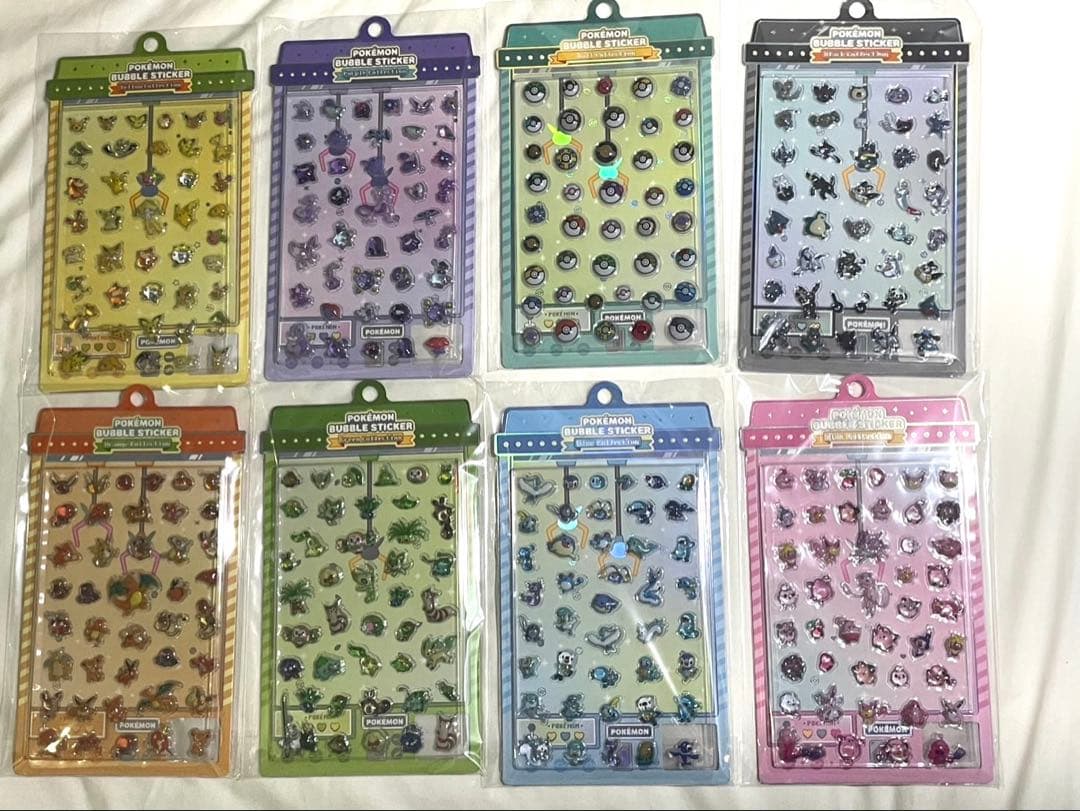 韓国限定】ポケモン バブルステッカー 8種コンプリートセット 韓国限定