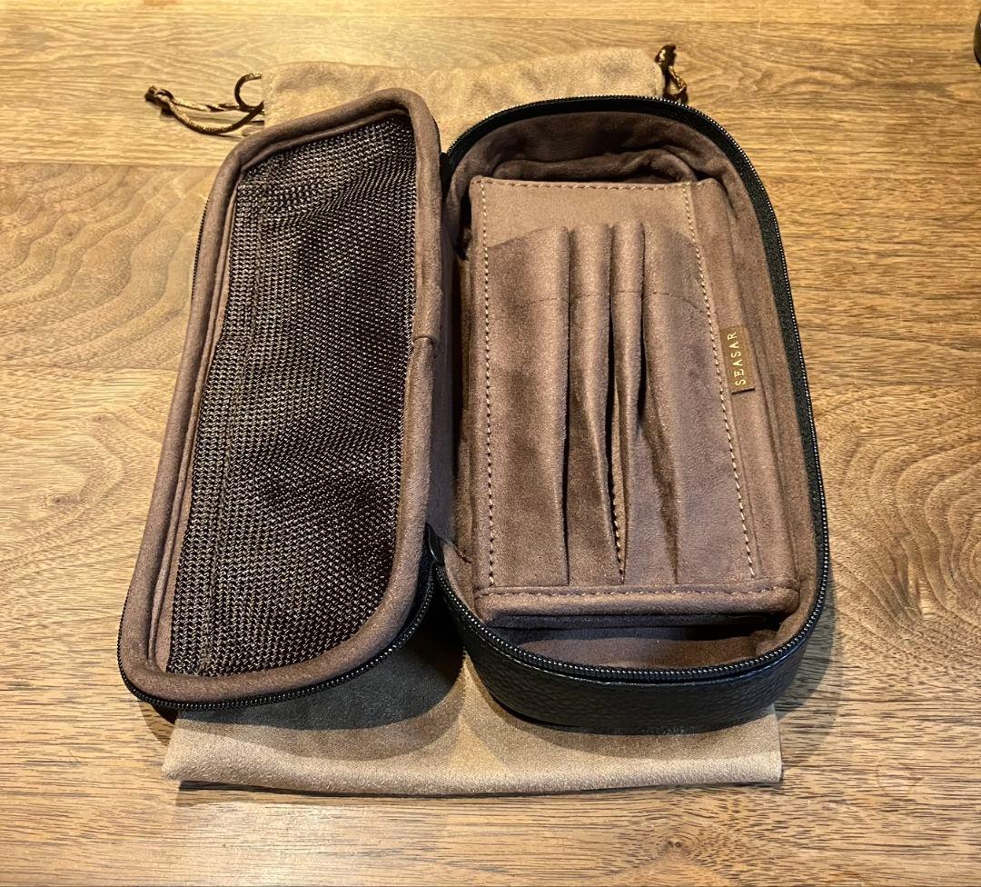 SEASAR OctFold ペンケース エンボスレザーブラック しーさー OctFold