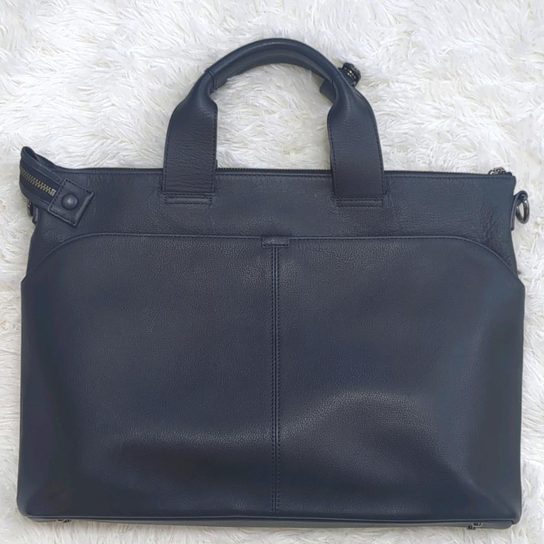 【未使用級】バーバリーブラックレーベル 豪華おまけ付 黒 レザー ビジネスバッグ
