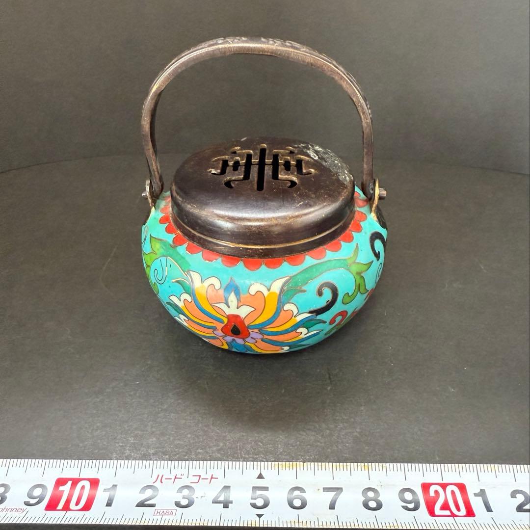 中国美術　七宝香炉　送料込み