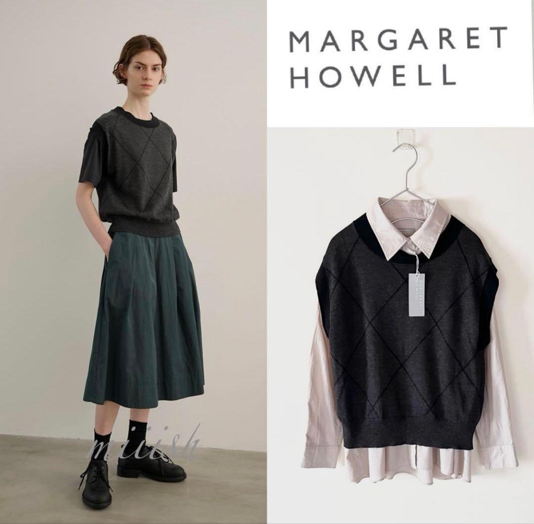 極美 マーガレットハウエル×フォックスブラザーズ アコーディオンプリーツスカート