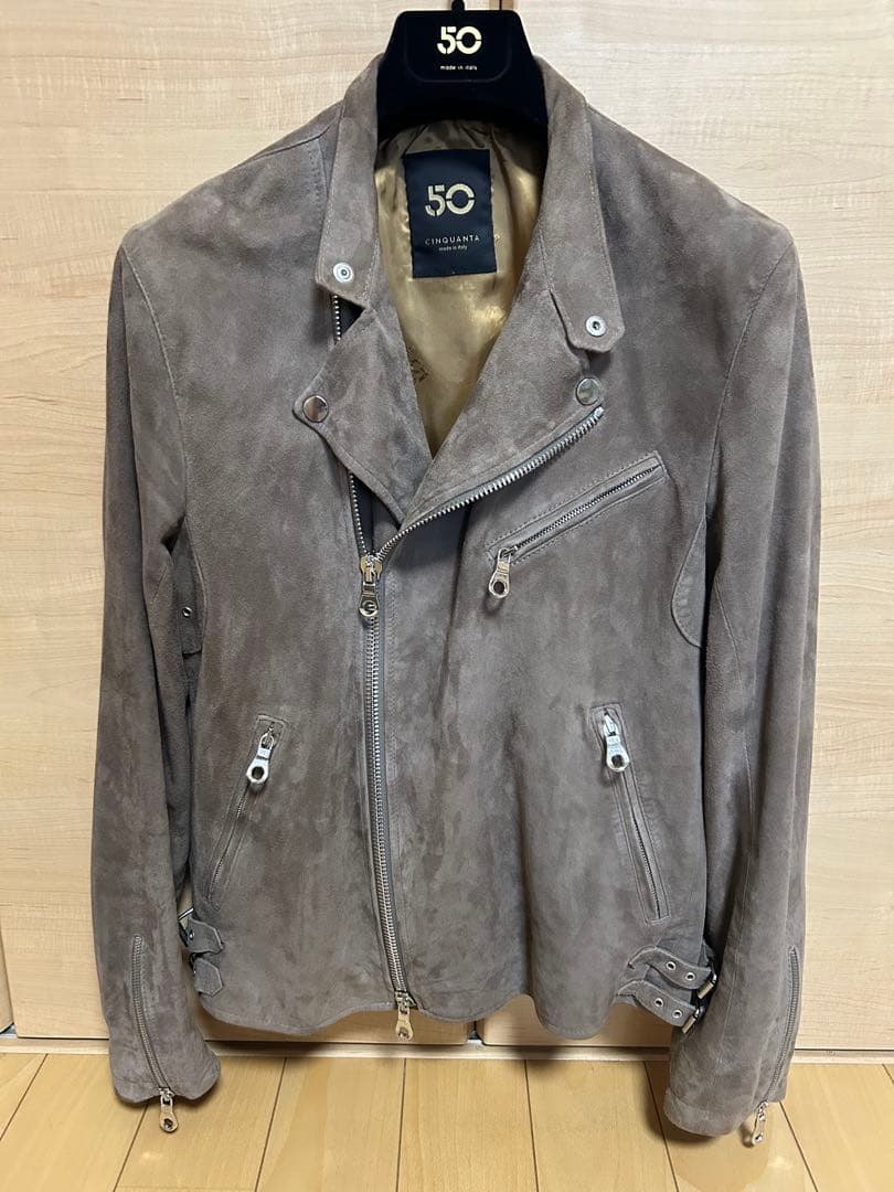 CINQUANTA チンクアンタ 46 スエード ダブルライダースジャケット