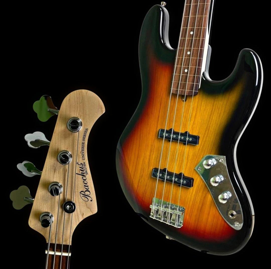 Bacchus BJB-1R-FL 3TS フレットレス美品 ベース BJB-1R-FL 3TS (Bacchus / バッカス) エレキベース