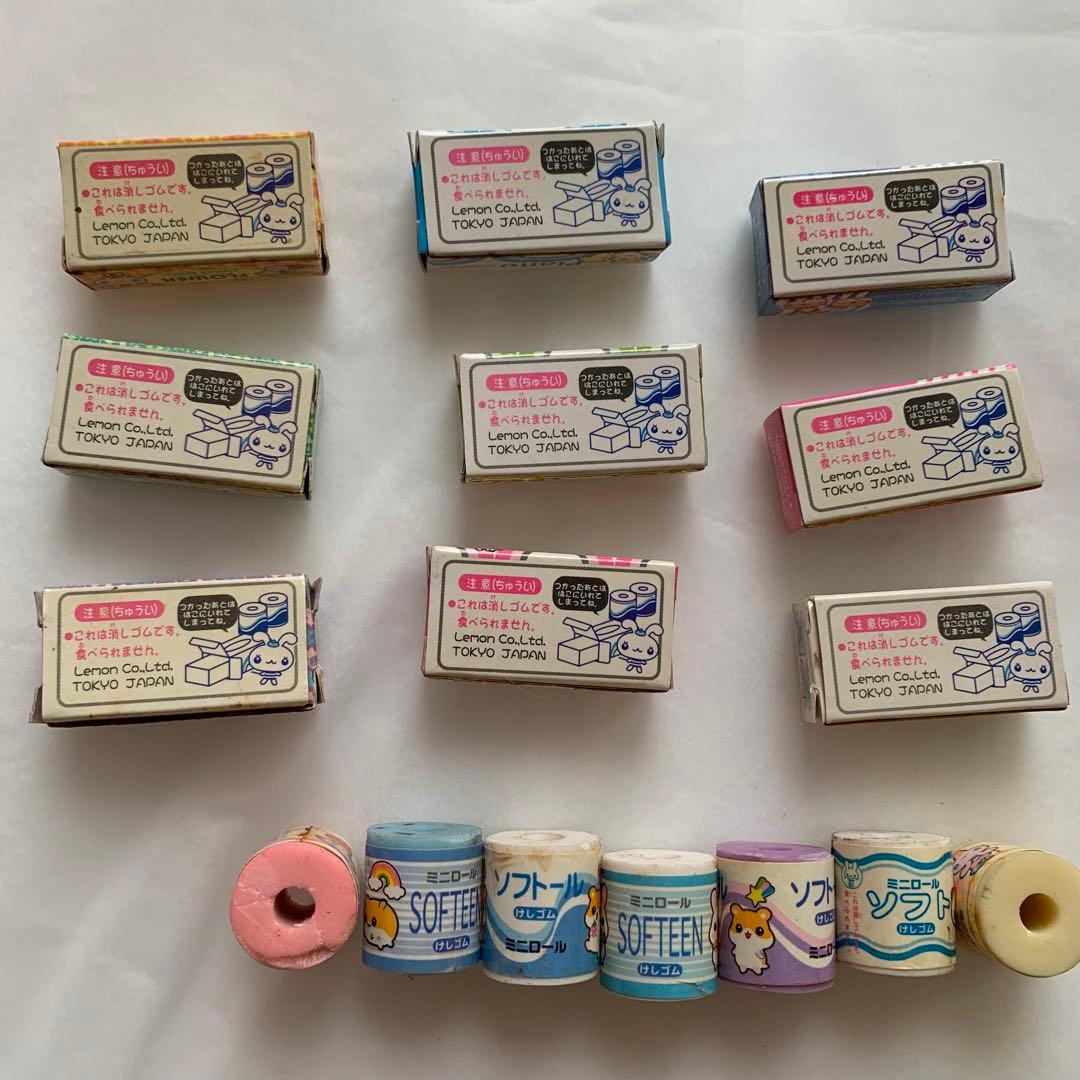 当時物】レモン株式会社 消しゴム ティッシュ トイレットペーパー型