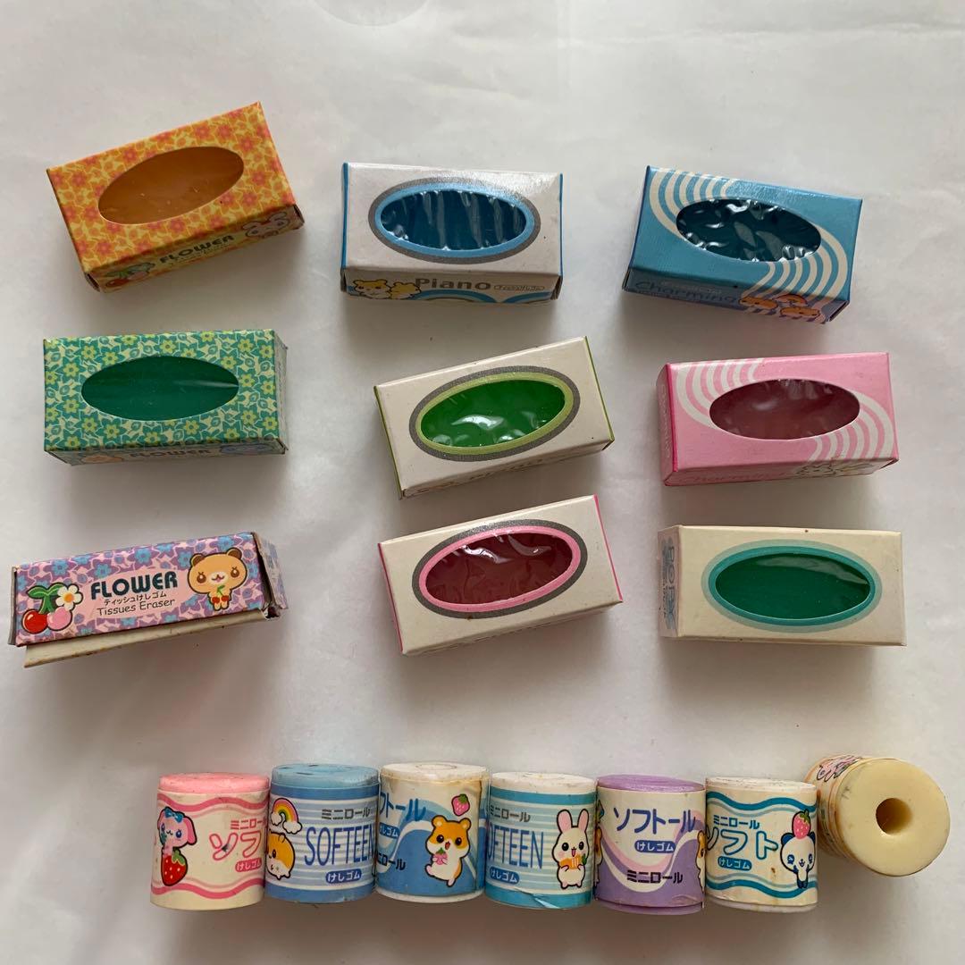 当時物】レモン株式会社 消しゴム ティッシュ トイレットペーパー型