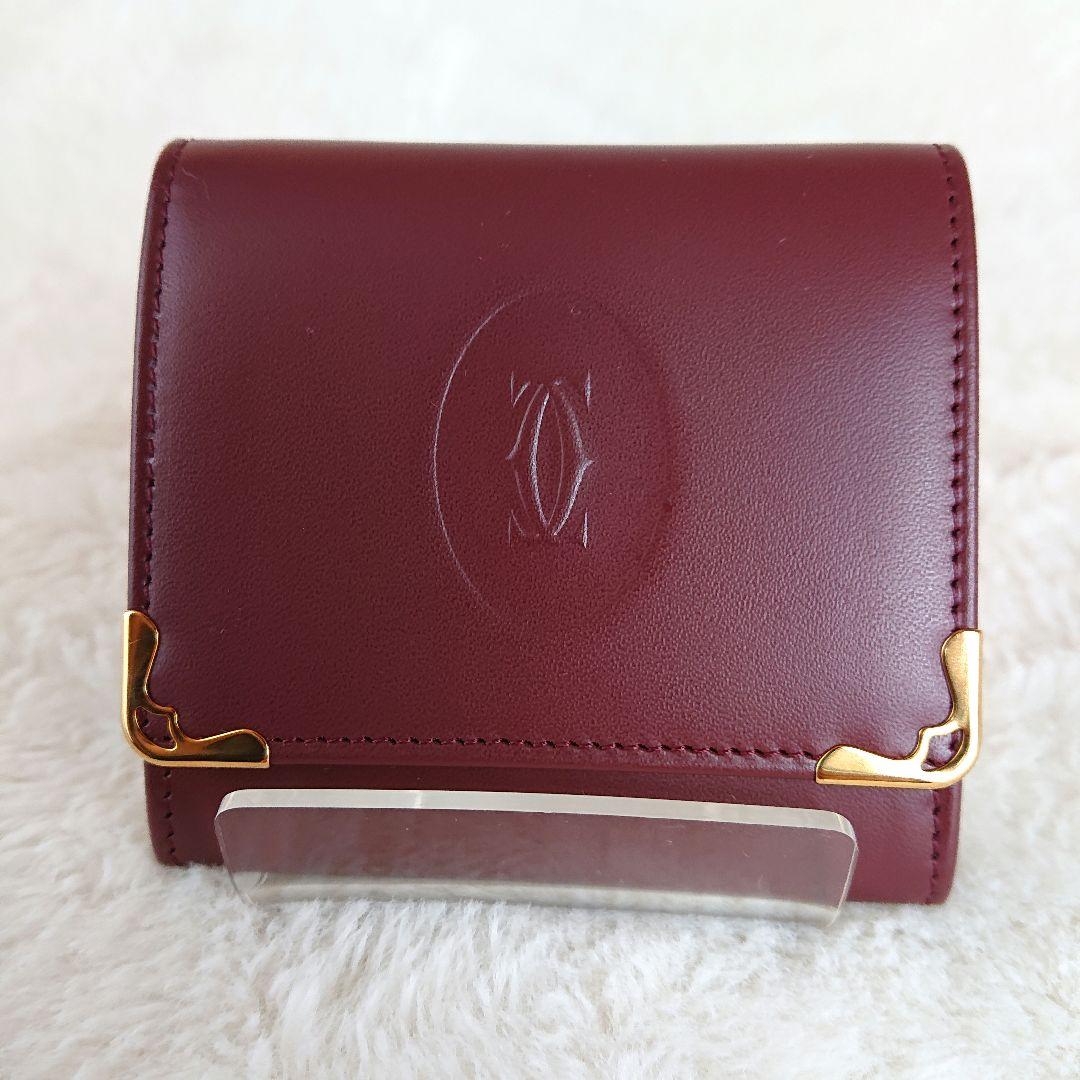 ✨新品未使用✨ カルティエ マストライン ケース レザー ボルドー 箱付き
