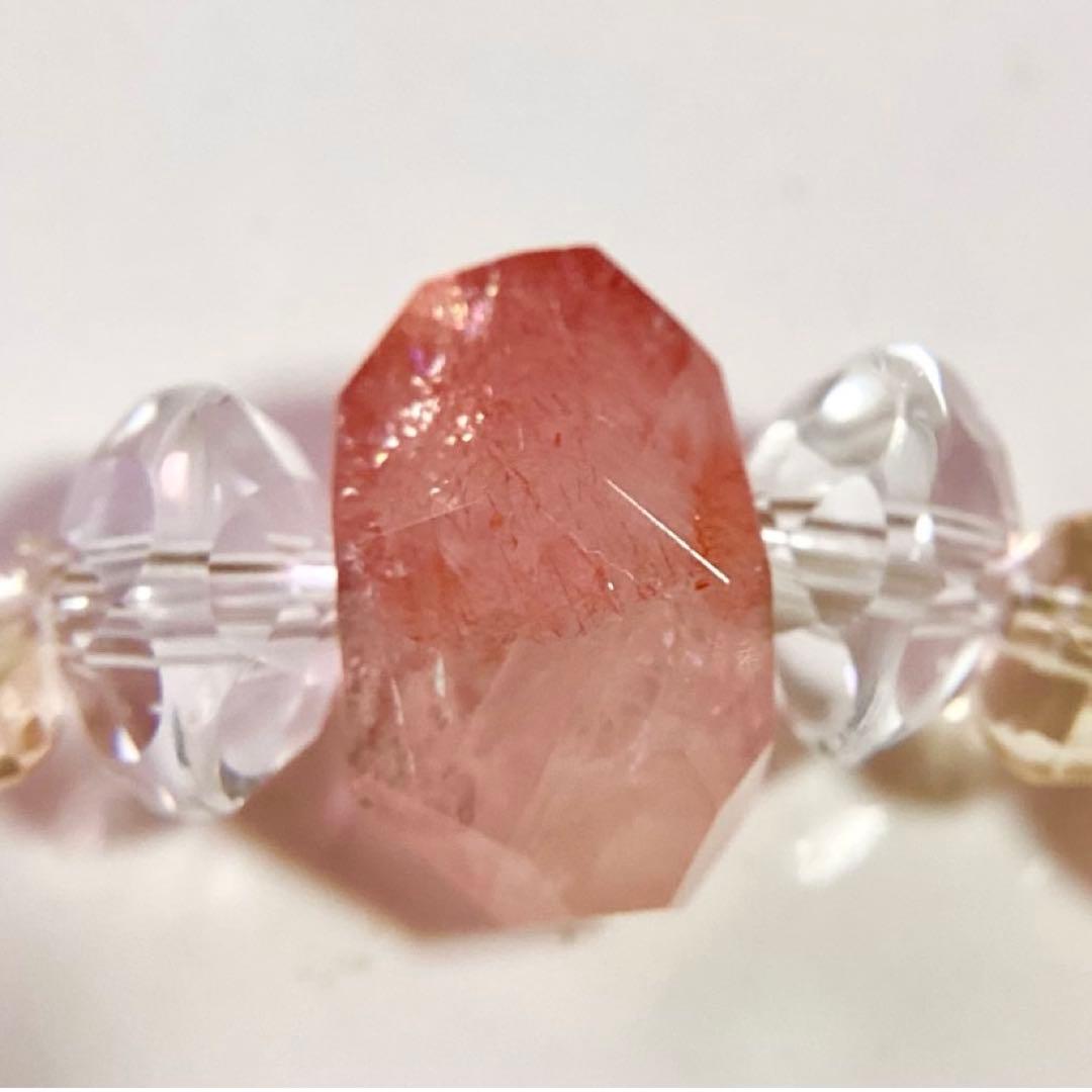 天然石★ブレスレット ストロベリークォーツ ♪ 371