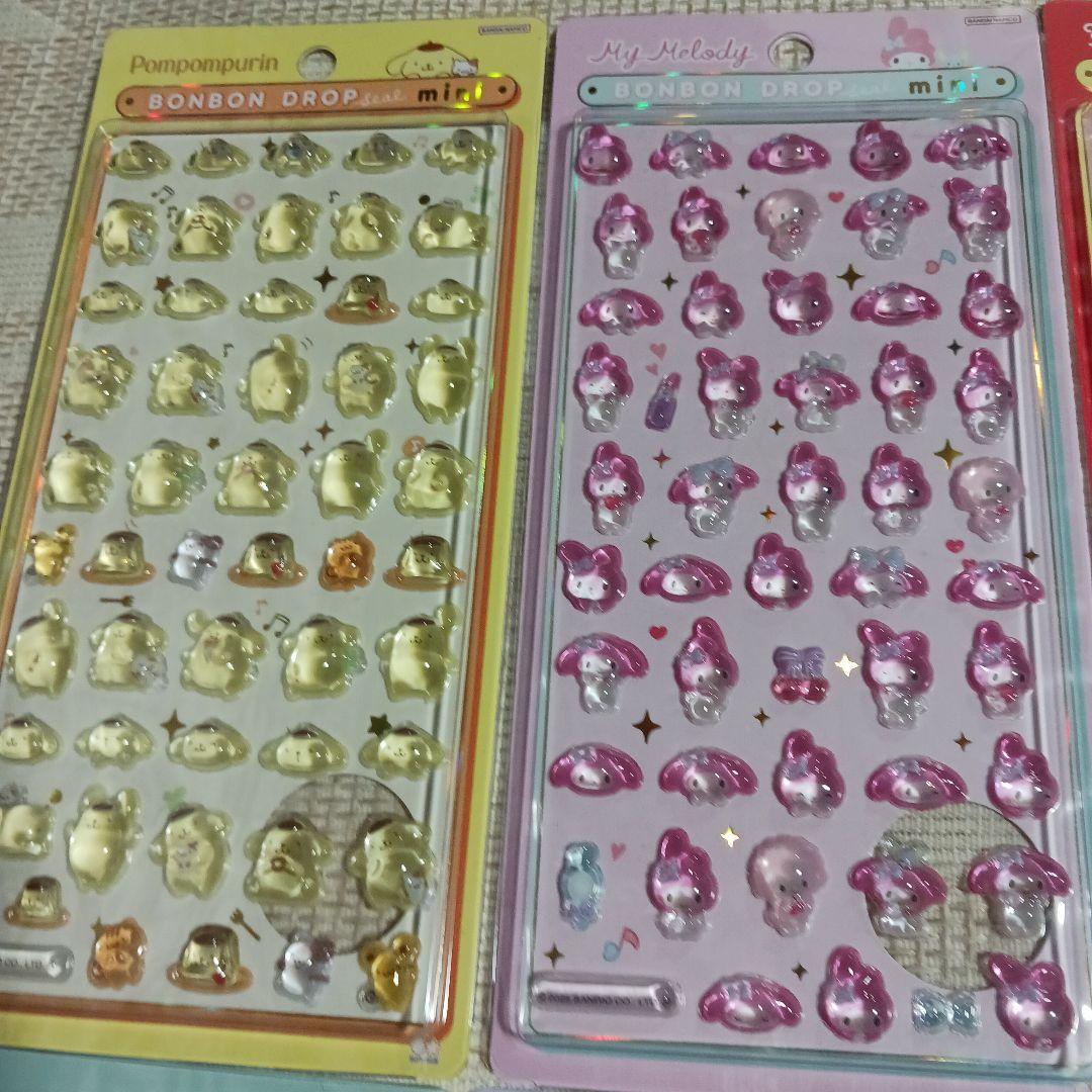 正規品☆新作☆サンリオミニ☆ボンボンドロップシール☆(8種)コンプリートセット