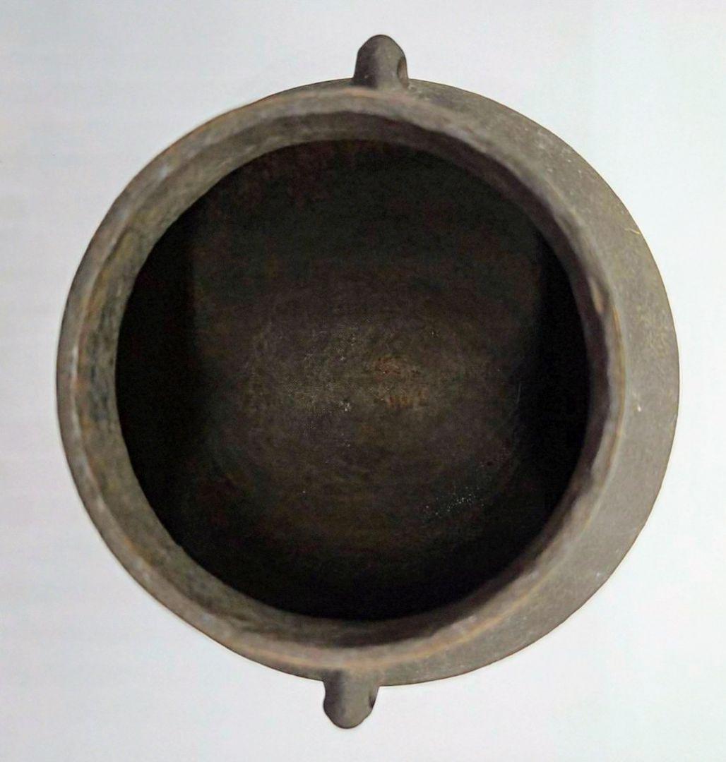 茶道具】茶釜 鶴首釜唐銅蓋 釜師 十一代堀政弘