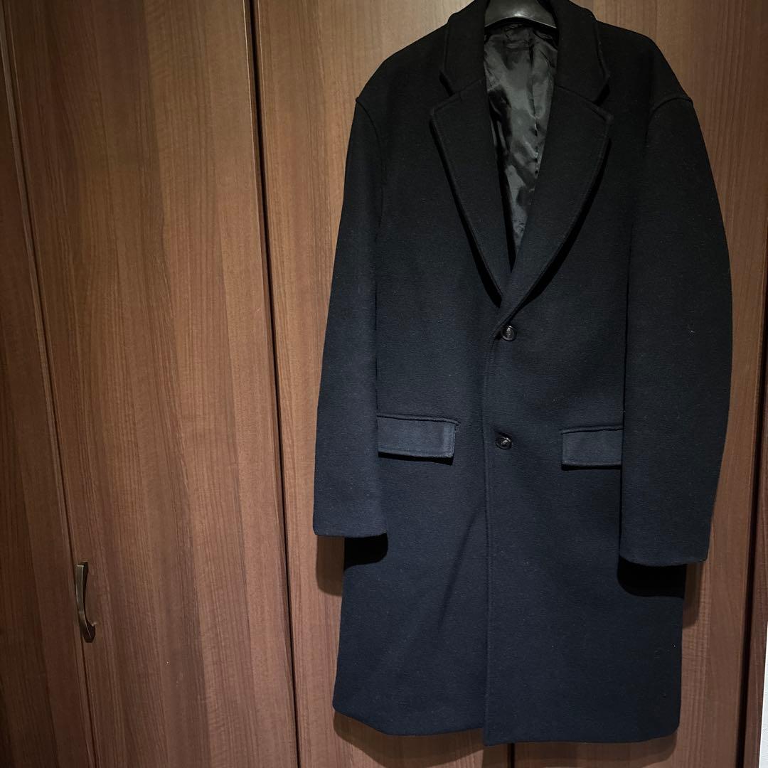 ZARA メンズ チェスターコートXL ロング ブラック - メルカリ