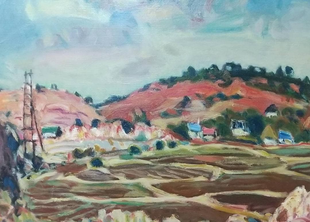 油絵 絵画「田園」P10