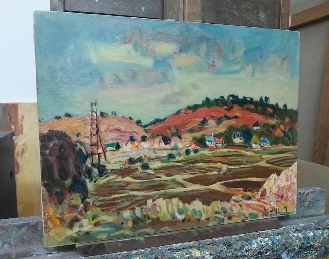 油絵 絵画「田園」P10