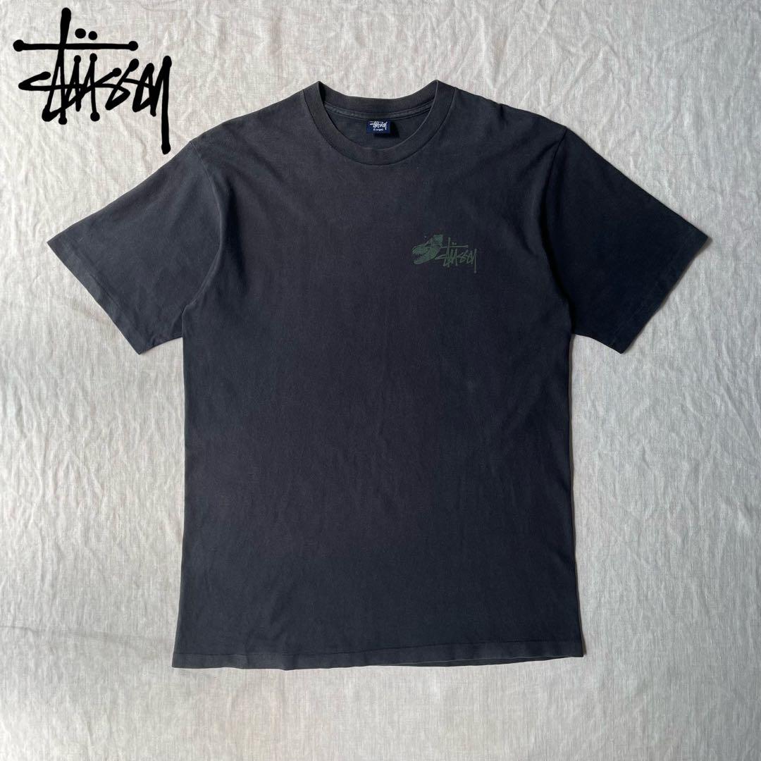 OLD STUSSY オールドステューシー 恐竜 ダイナソーヘッド Tシャツ L