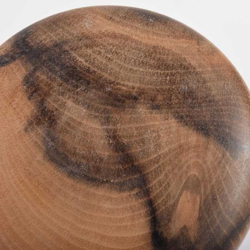 茶道具 天然木 黒柿製 きれいな木目の棗 時代箱 V 8356