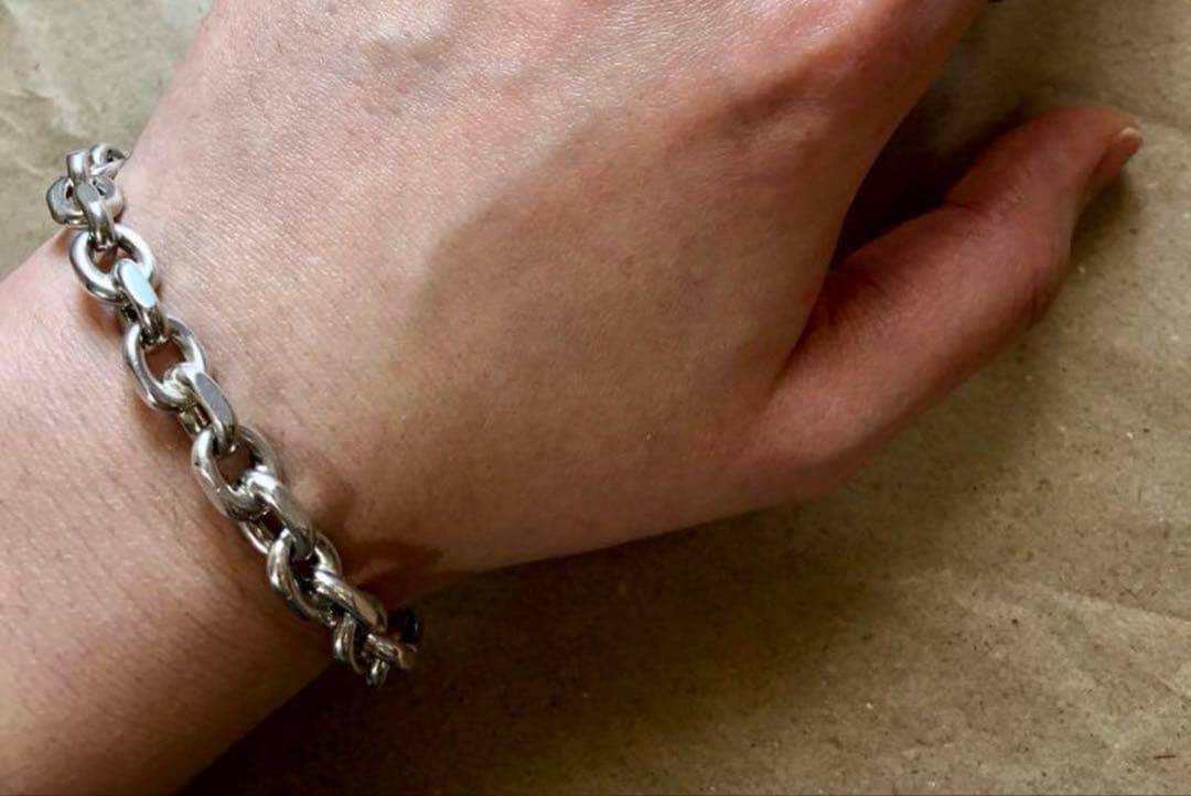 週末値下　英国製 925 アンカーチェーン シルバーブレスレット