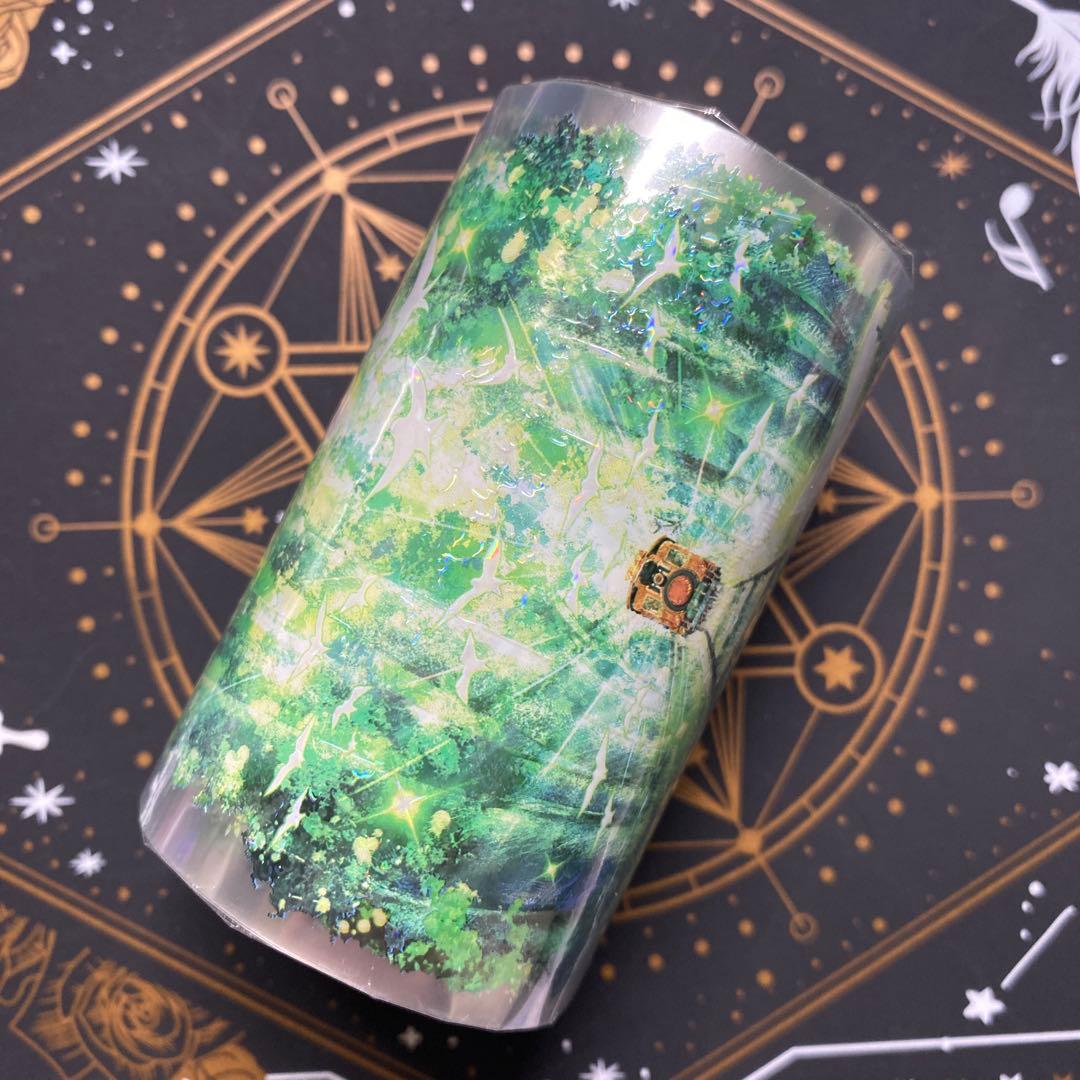 8897】海外 マステ 2.4/4.8/巻貝殻光マスキングテープ森林 自然景色