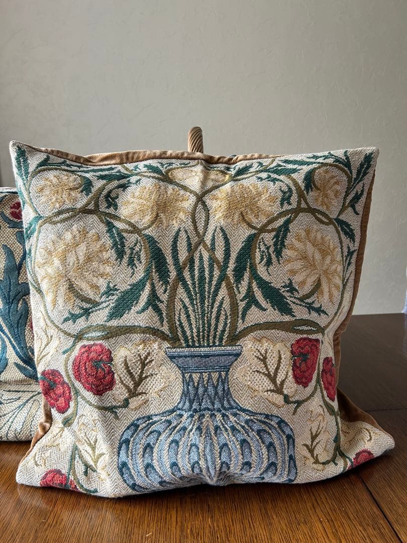 フレミッシュ織り　フレミッシュ　タペストリー　クッションカバー　2枚