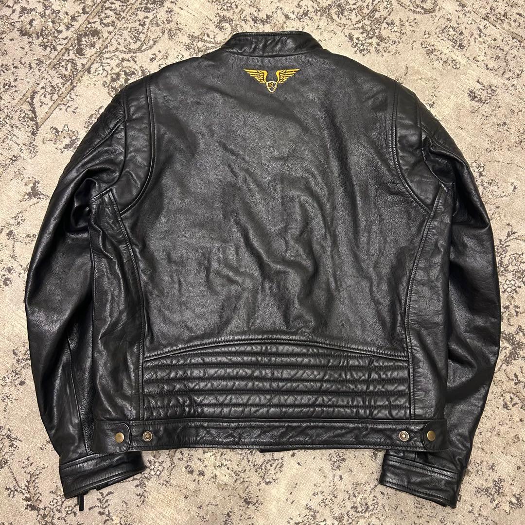 BLACK CAFE LONDON バイク ライダース レザー ジャケット 58