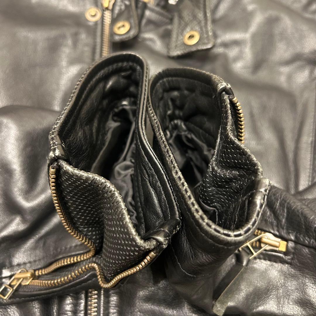 BLACK CAFE LONDON バイク ライダース レザー ジャケット 58