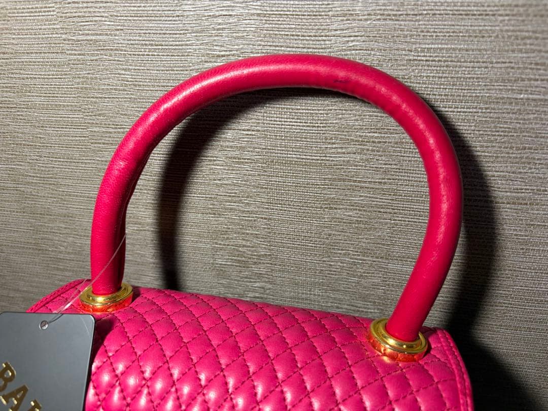 BALLY バリー ハンドバッグ キルティング レザー ピンク マゼンダ