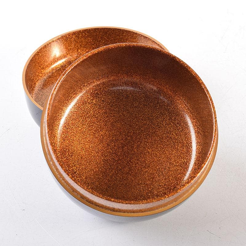 茶道具 横山一榮作 御所車蒔絵 平棗 内金梨子地 鵬雲斎極め箱 V 8336