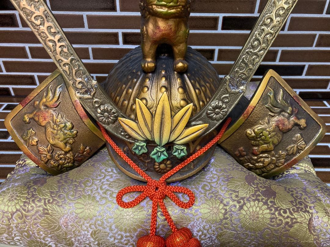 獅子】兜 美術工芸 骨董品 アンティーク 古物