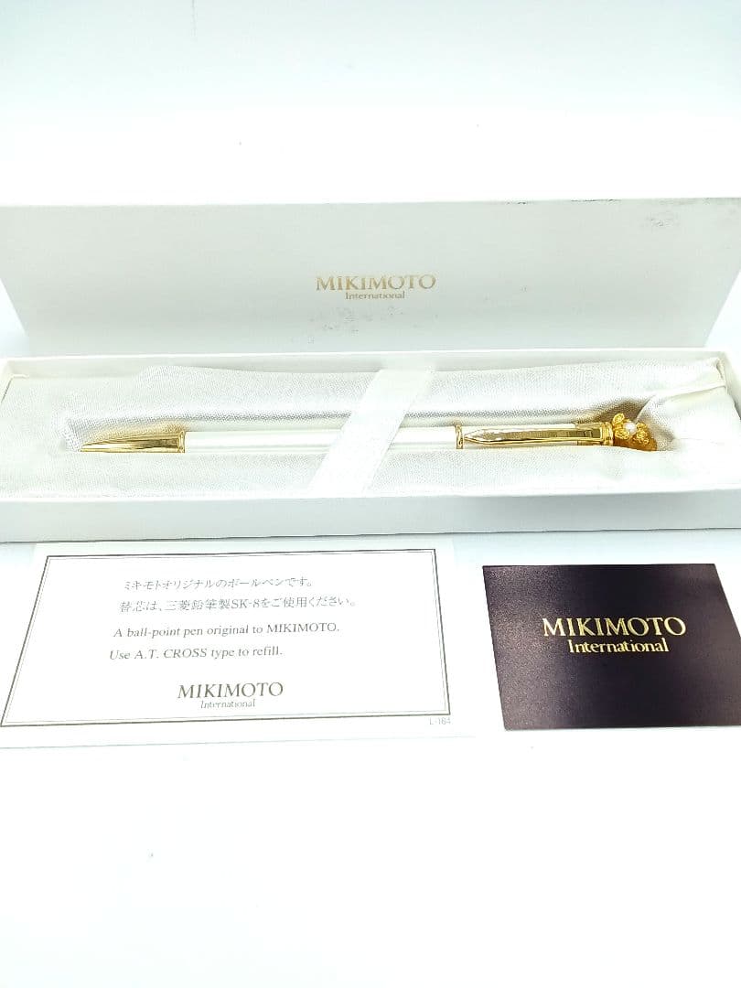 早い者勝ちSALE【MIKIMOTO】ゴールドクマ付 ボールペン