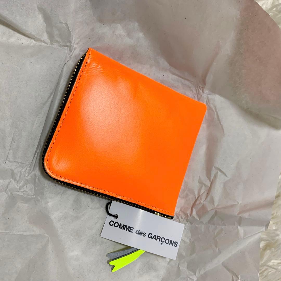 コムデギャルソン SUPER FLUO 財布　オレンジ/ピンク　SA3100SF