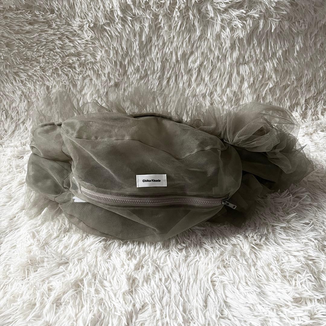 CHIKA KISADA チカキサダ　バッグ　チュールバッグ　グレー