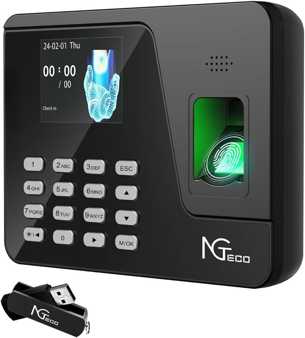 新品未使用】NGTeco タイムレコーダー AS10-B 指紋認証 パスワード
