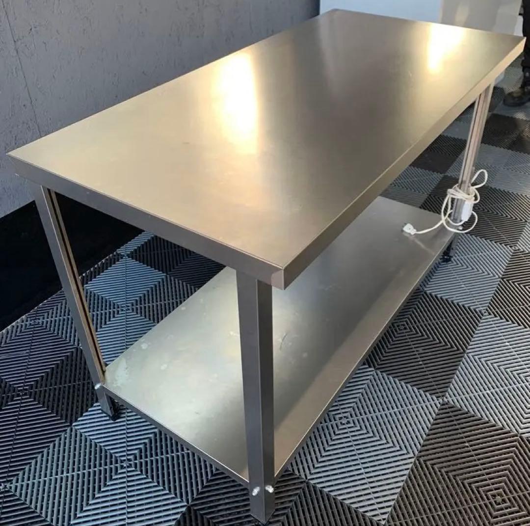 ステンレス製2段作業テーブル 120cm 事務・店舗用品