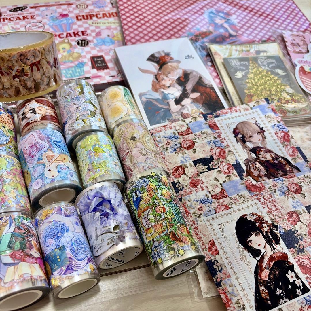 最終値下げ 海外マステ コラージュ素材 デザインペーパーなど大量