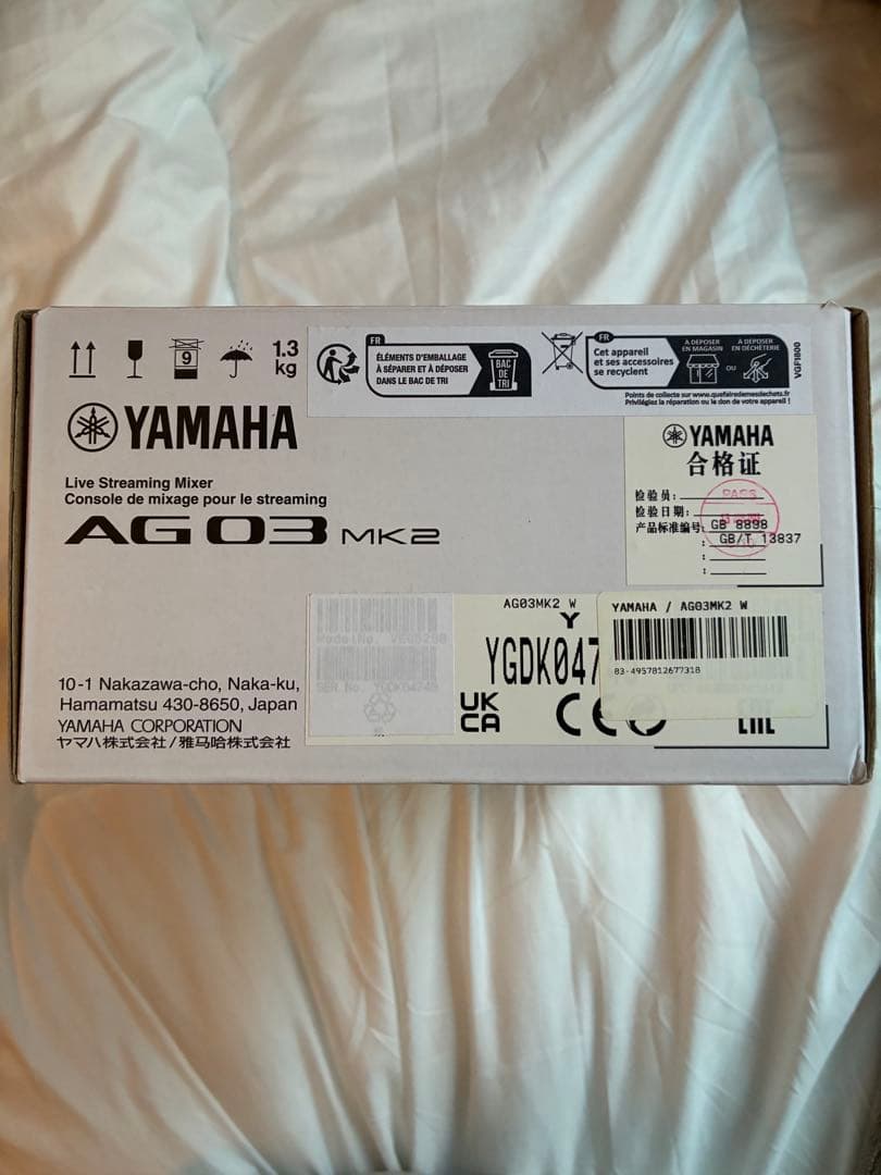 YAMAHA AG03 MK2 《オーディオケーブル付き》