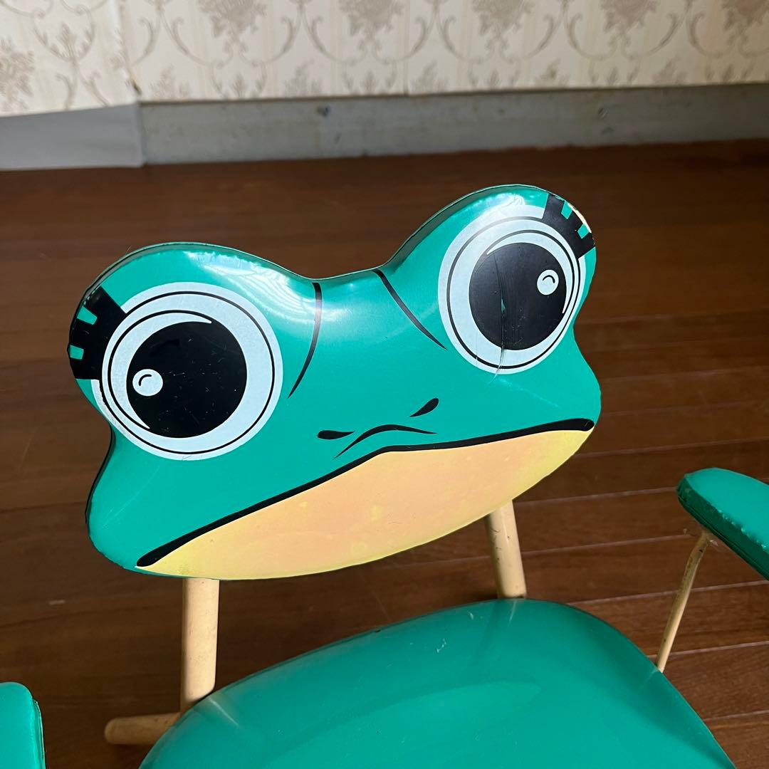 アンティーク】昭和レトロ カエル ケロヨン 子供用椅子 キッズチェア