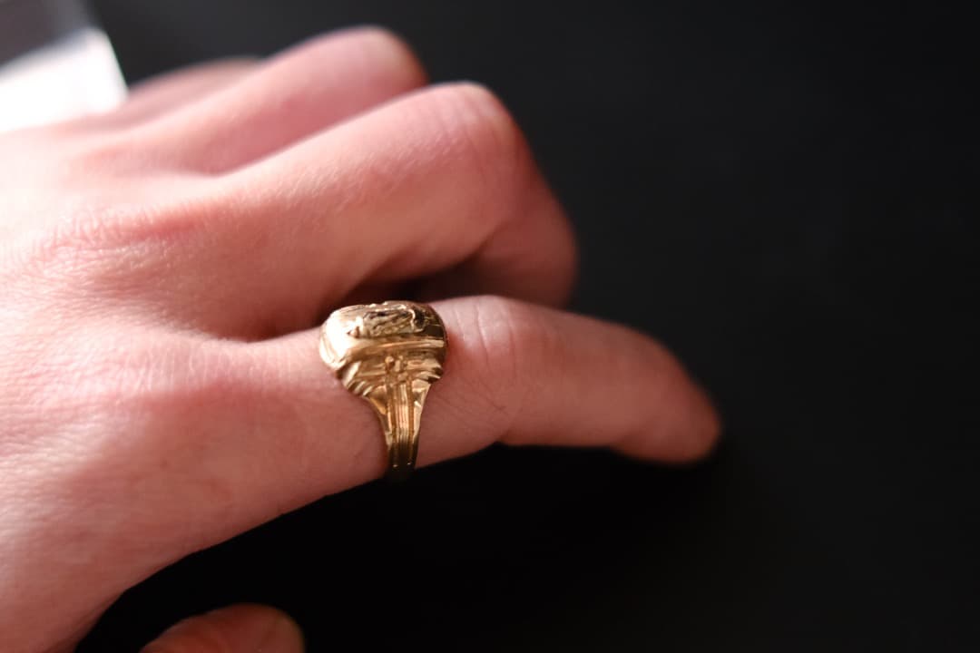 アメリカアンティーク｜10k gold School Ring