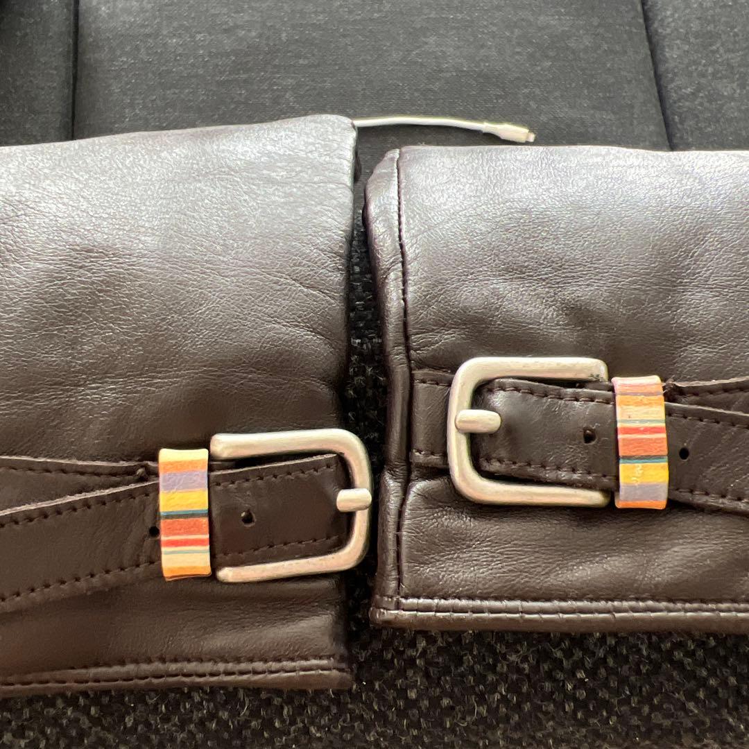 Paul Smith 羊革手袋 ダークブラウン レザーの通販はau PAY マーケット