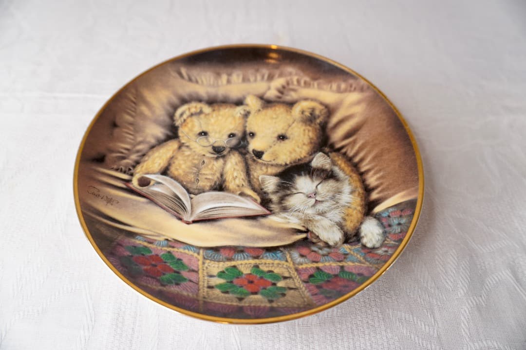 Franklin Mint テディベア 絵皿 3枚セット コレクションプレート