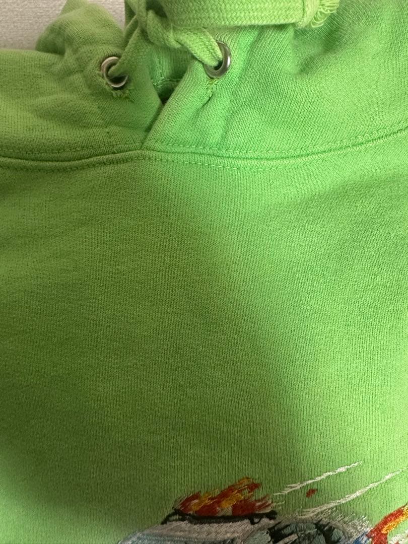 シュプリーム☆ファイヤー刺繍ロゴパーカー 人気デザイン 肉厚 L