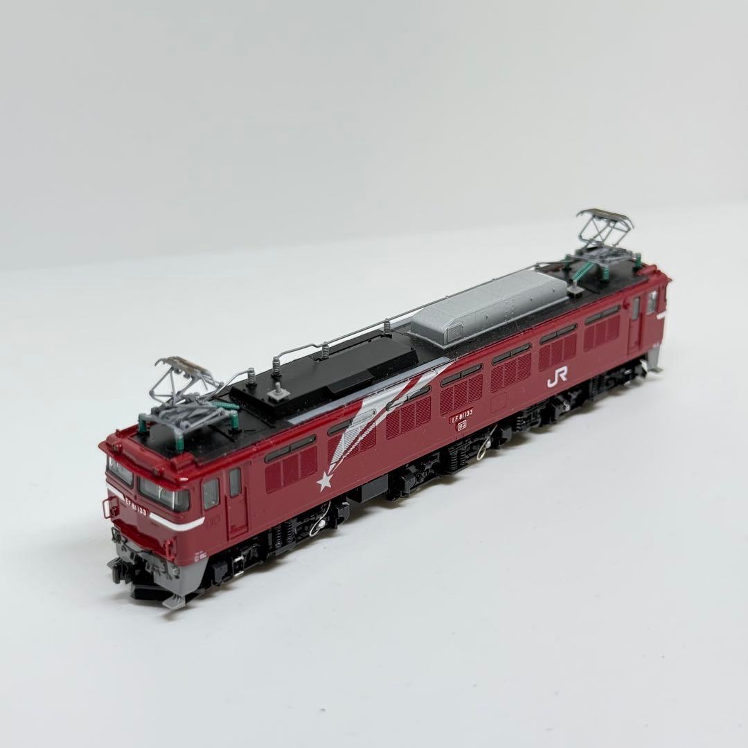 艶出し、色差し加工あり）TOMIX EF81 133号機ヒサシ付き