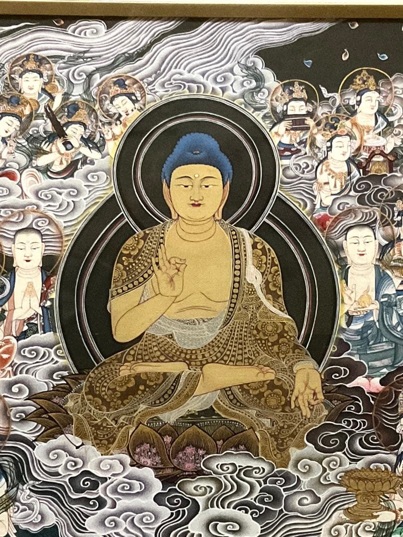 2025年値引きしました！ 阿弥陀来迎図 手描き 仏画 肉筆 絵画