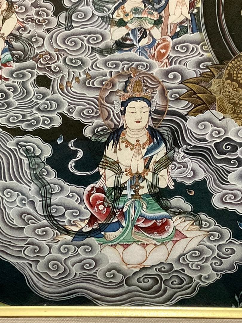 2025年値引きしました！ 阿弥陀来迎図手描き仏画肉筆