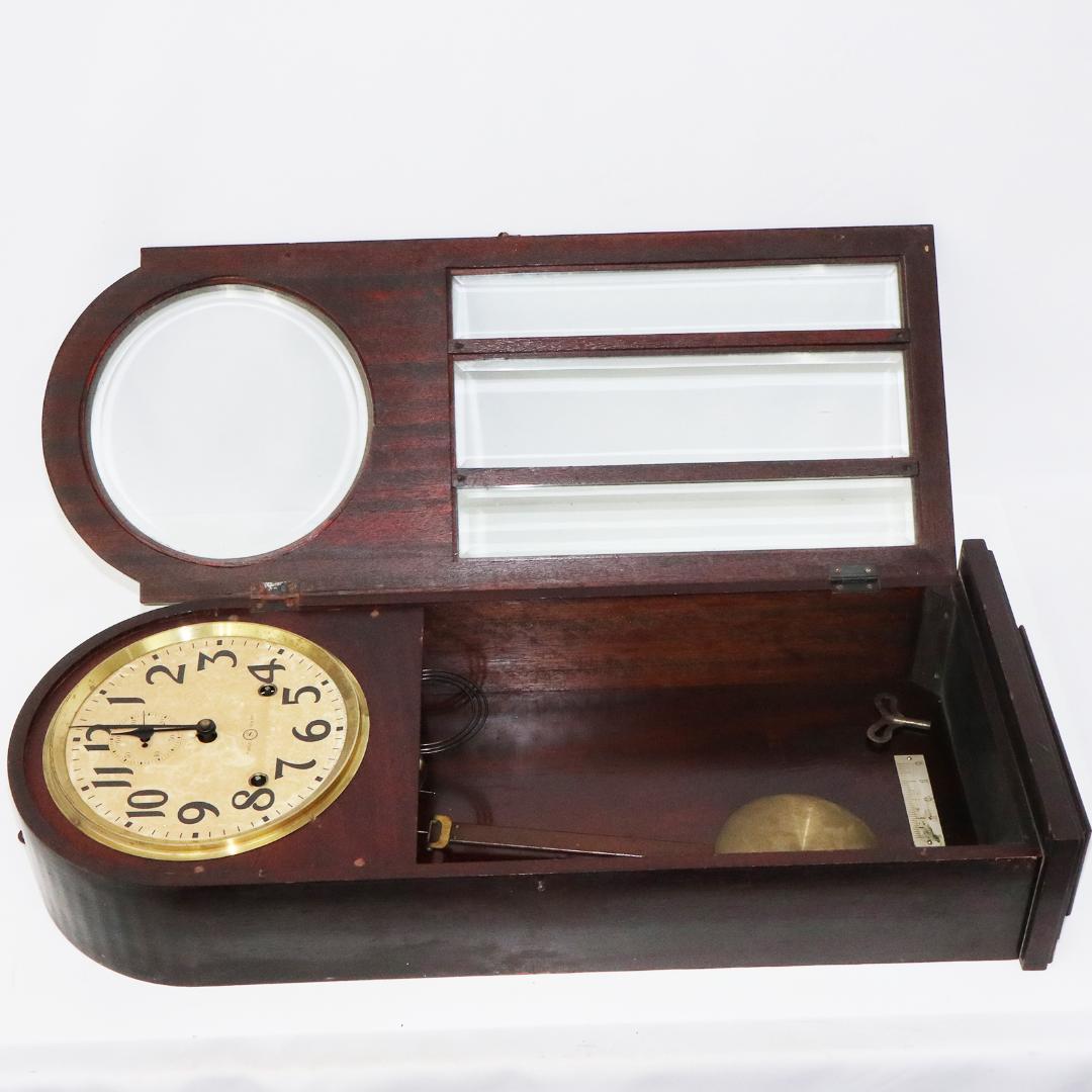 精工舎 ゼンマイ式 柱時計 古時計 振り子時計 ボンボン時計 機械式