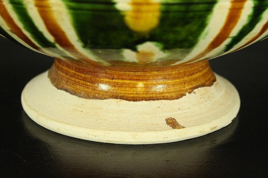 中国美術 唐三彩 蓋 丸壷(A368) - メルカリ