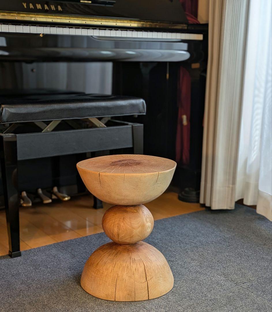 水目桜　天然木　切り株　丸太　椅子　スツール　高さ約35㎝